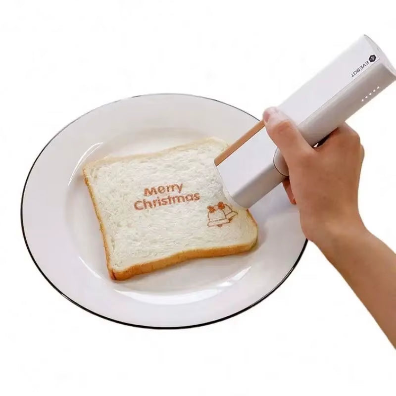 EVEBOT Cake Printing Machine Cake Tools New Cake Lettering Machine Handheld Edible Food Printer Inkjet Selfie Coffee Printer 3D