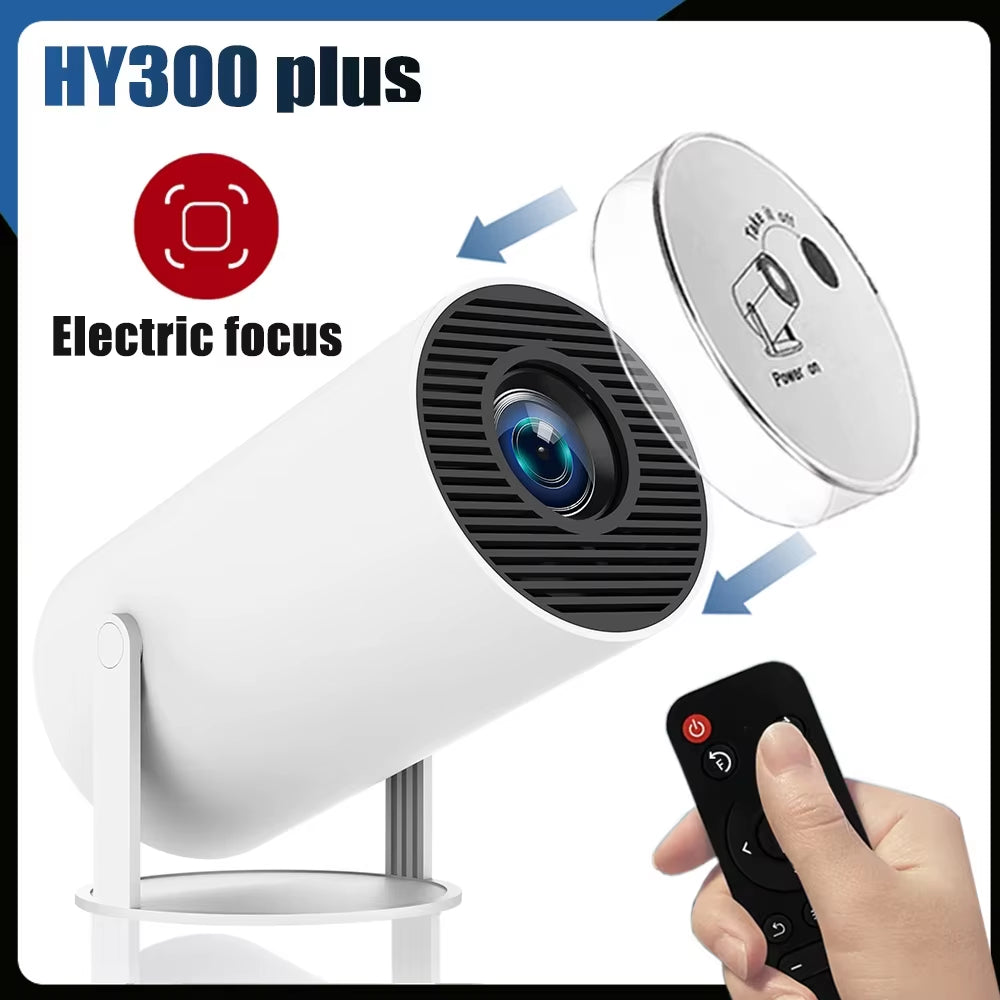 HY300 plus HD Projector Portatil 4K 1280X720P Android 11 Wifi6 LED Video Home Theater Cinema Mini Proyector Movie