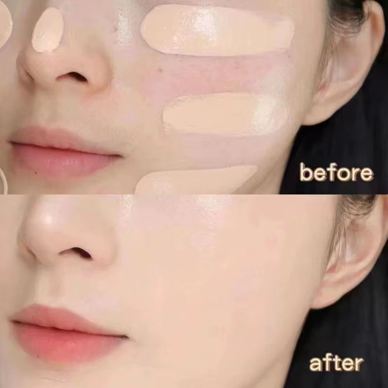 Liquid Foundation Naturally Covers Flaws without Sticking Powder, Plain Face Cream, Transparent Foundation, Conceals Blemishes