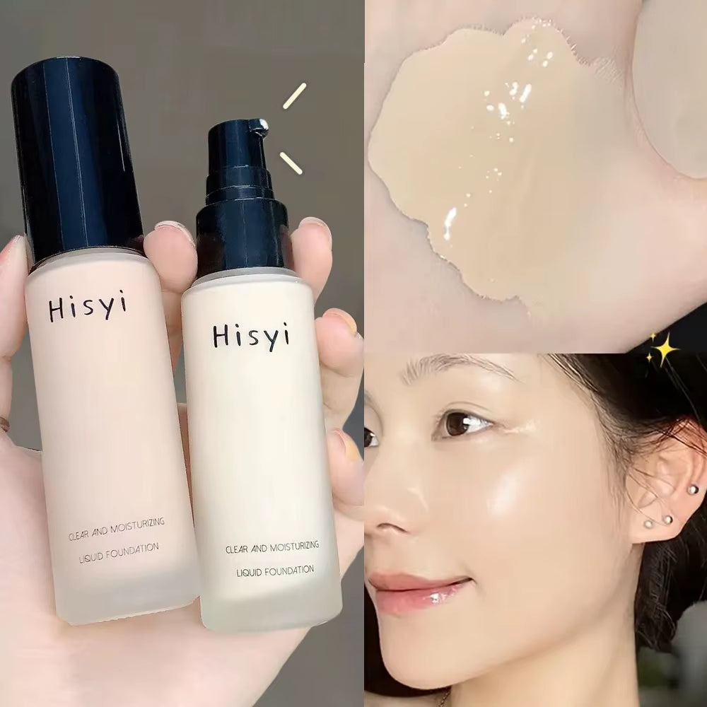 Liquid Foundation Naturally Covers Flaws without Sticking Powder, Plain Face Cream, Transparent Foundation, Conceals Blemishes