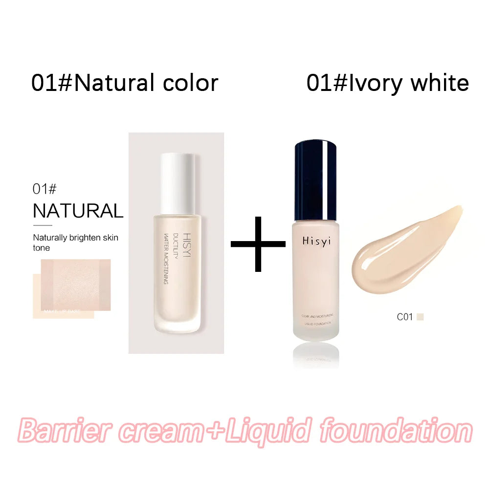 Liquid Foundation Naturally Covers Flaws without Sticking Powder, Plain Face Cream, Transparent Foundation, Conceals Blemishes