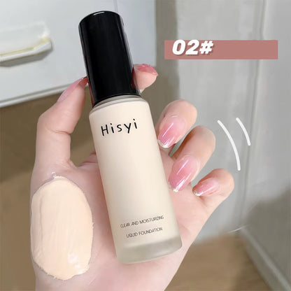 Liquid Foundation Naturally Covers Flaws without Sticking Powder, Plain Face Cream, Transparent Foundation, Conceals Blemishes