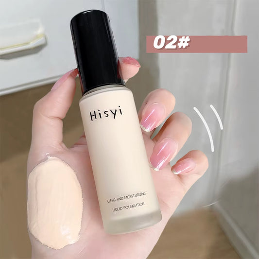 Liquid Foundation Naturally Covers Flaws without Sticking Powder, Plain Face Cream, Transparent Foundation, Conceals Blemishes