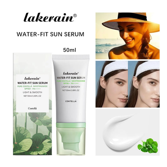 50Ml Centella Facial Sunscreen SPF50+ Essence Hyaluronic Water-Fit Sun Serum Moisturizing Sunblock Anti-Uv Korean Skincare