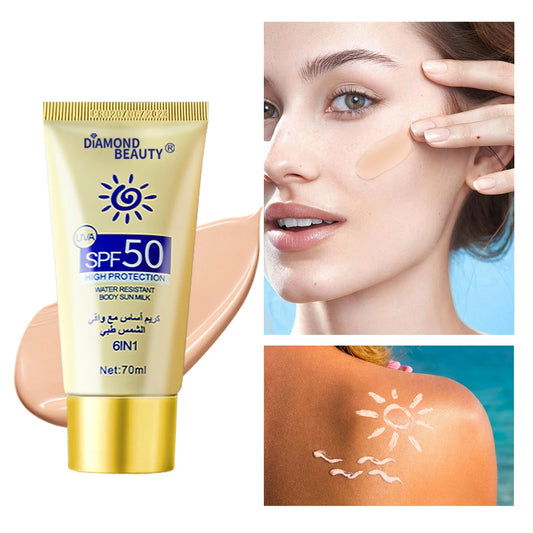 SPF50+ Foundation & Primer - Lightweight, Waterproof, Sweat-Resistant, Oil-Free Formula with Sun Protection