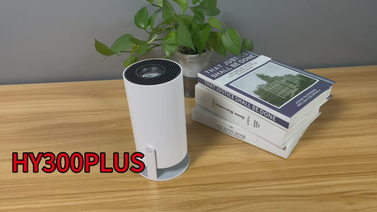 4K Smart Portable Projector - Home Cinema Theater with Netflix YouTube Apps - HD Wireless Streaming Mini Projector 120" Display - Compact Cylindrical Design for Movies Gaming Presentations - White